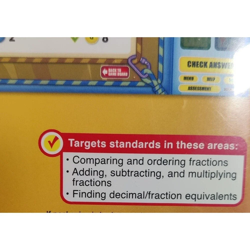 Lakeshore Education Lot of 2 Vocabulary Quiz,Fractions PC/MAC -2 Software Games